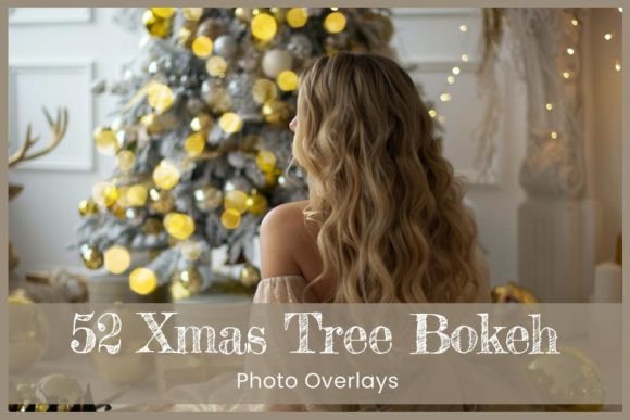 52 Xmas Tree Bokeh Photoshop Overlays: Essential Add-Ons for Holiday Branding