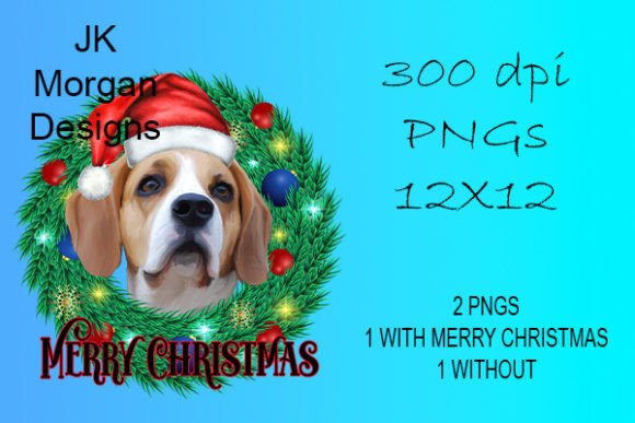 Beagle in Wreath Wearing Santa Hat: A Crafts Review for Sellers