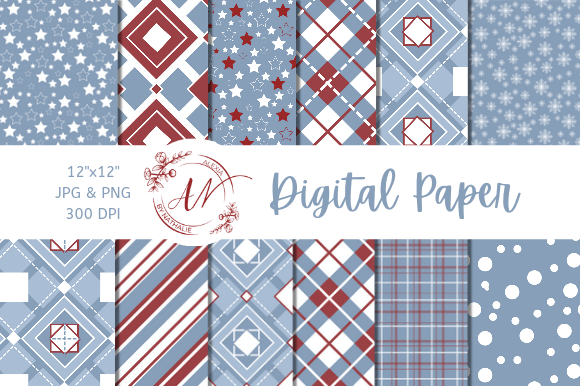 Blue and Red Patterns for Modern Content Publishing
