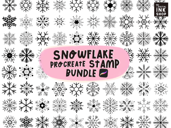 Hand Drawn Snowflake Procreate Stamps: The Ultimate Brushes for Winter Crafts