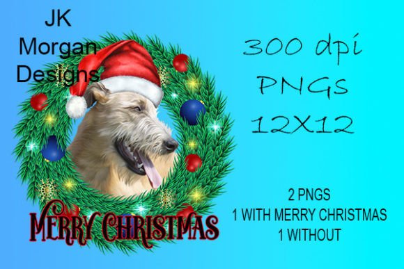 Irish Wolfhound Wearing Santa Hat: Festive Crafts & Design