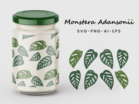 Monstera Adansonii Jar Glass Svg Review for Crafts & Branding