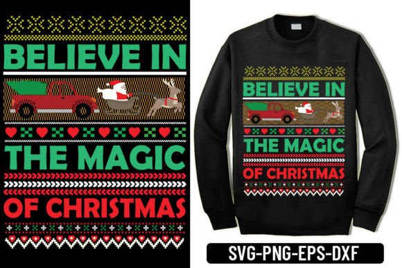 Ugly Sweater - Believe in the Magic of C for T-Shirt Designs