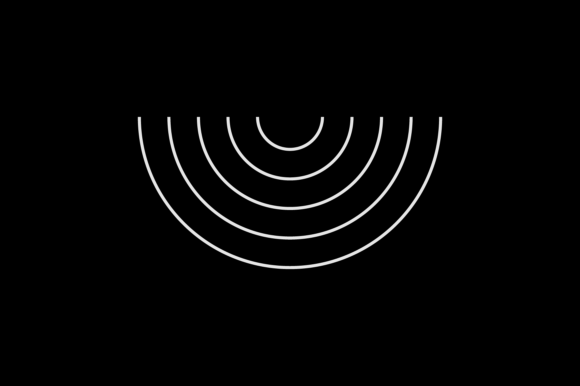 Universal Shape Design Half Circle Lines for Icons