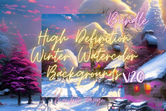 Winter Watercolor Background V20: A Review for Modern Backgrounds