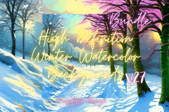 Winter Watercolor Background V27 for Modern Blog Designs